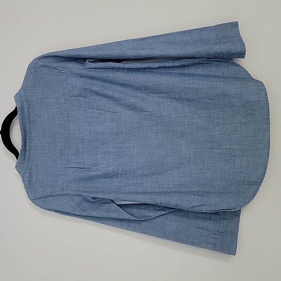 J Crew Charmbray Funnel Neck Long Sleeve Shirt - Picture 7 of 14